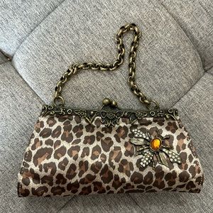 Guess Leopard Bee Clutch